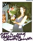 Christy Canyon with Lon's flowers.